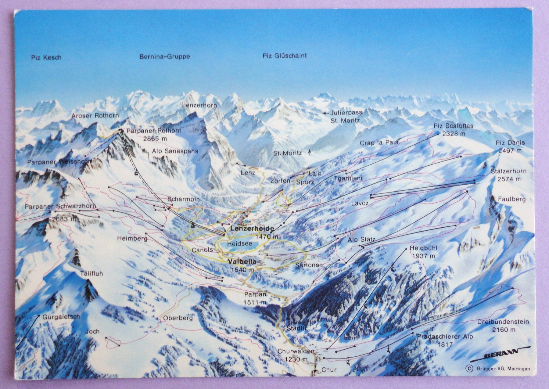 Cartoline postali: Lenzerheide-Valbella - Panorama – Usato da Fétigny venduto da Billy2miny
