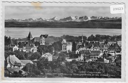 Colombier - Vue generale et les Alpes