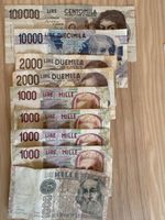 Italienische Lire Banknoten Konvolut diverse Noten