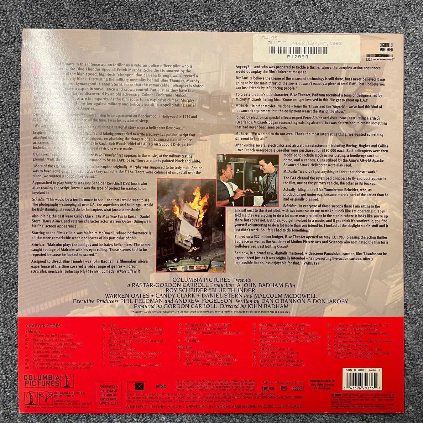 Alle DVDs: Roy Schneider: Blue Thunder - LASER DISC - LD - Engl. Orig. – Gebraucht aus Stans von Brode 1