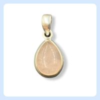 Rosenquarz Anhänger, Kette Silber 925