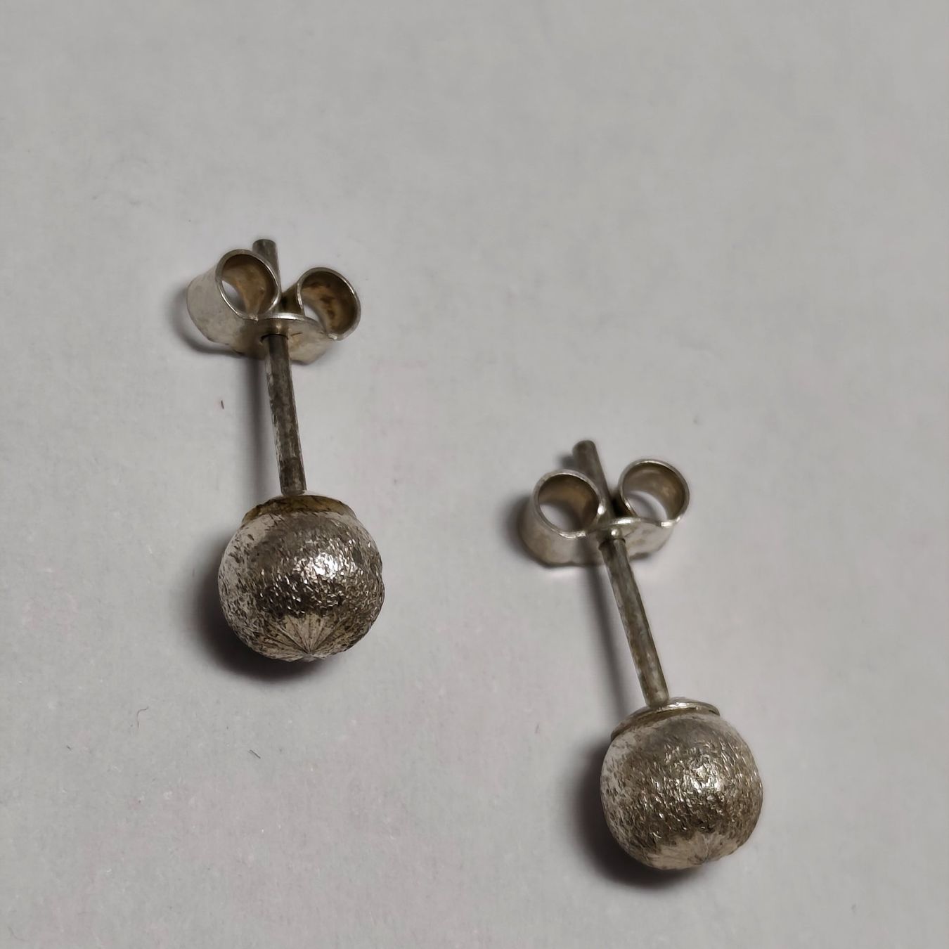 Ohrringe & -stecker: Vintage Silver silber Stud Earrings Boucles d'Oreilles #A4 – Gebraucht aus Châtelaine von Tropic.Watch2 1
