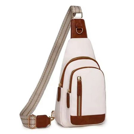 Umhängetasche White PU-Leder Crossbody