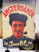Alte Karton-Reklame AMSTERDAMER TABAK