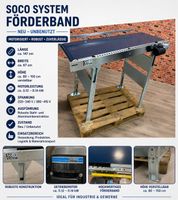 SOCO SYSTEM Förderband motorisiert höhenverstellbar 147cm