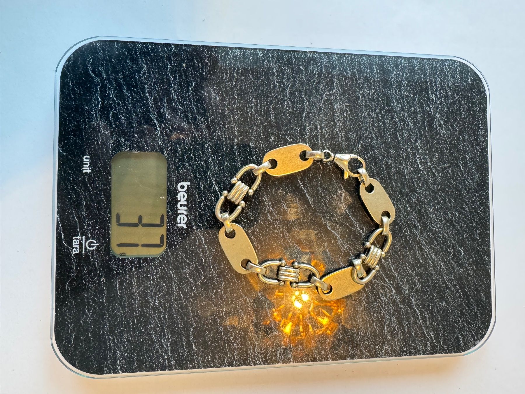 Catenine: 585 Gold Plattenkette  + Armaband massiv – Usato da Rafz venduto da Dalibor1983 3