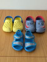 Sandalen 3er Set Gr. 23, Sommer-Set Schuhe Clogs Sandale