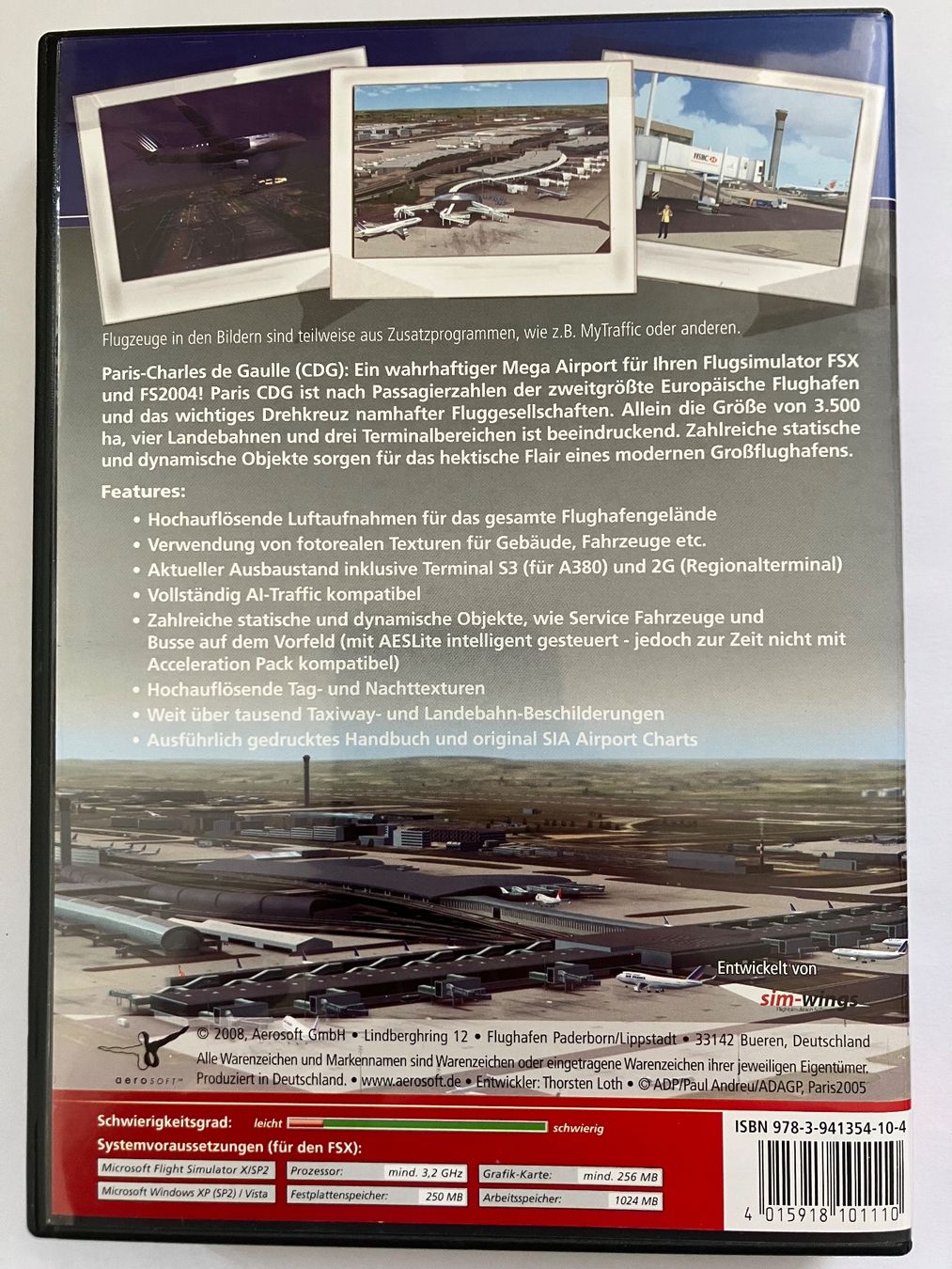 Spiele: FSX/FS2004 Add-on: Mega Airport Paris CDG - PC – Gebraucht aus Solothurn von aquitania 1