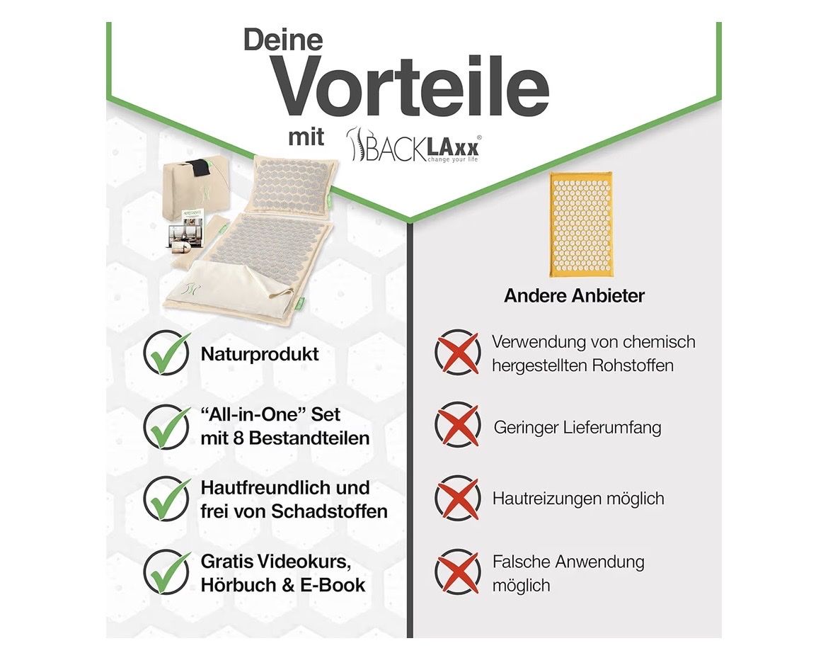 Dispositivi per massaggi: BackLaxx Akupressurmatte – Usato da Roggliswil venduto da momisch 2