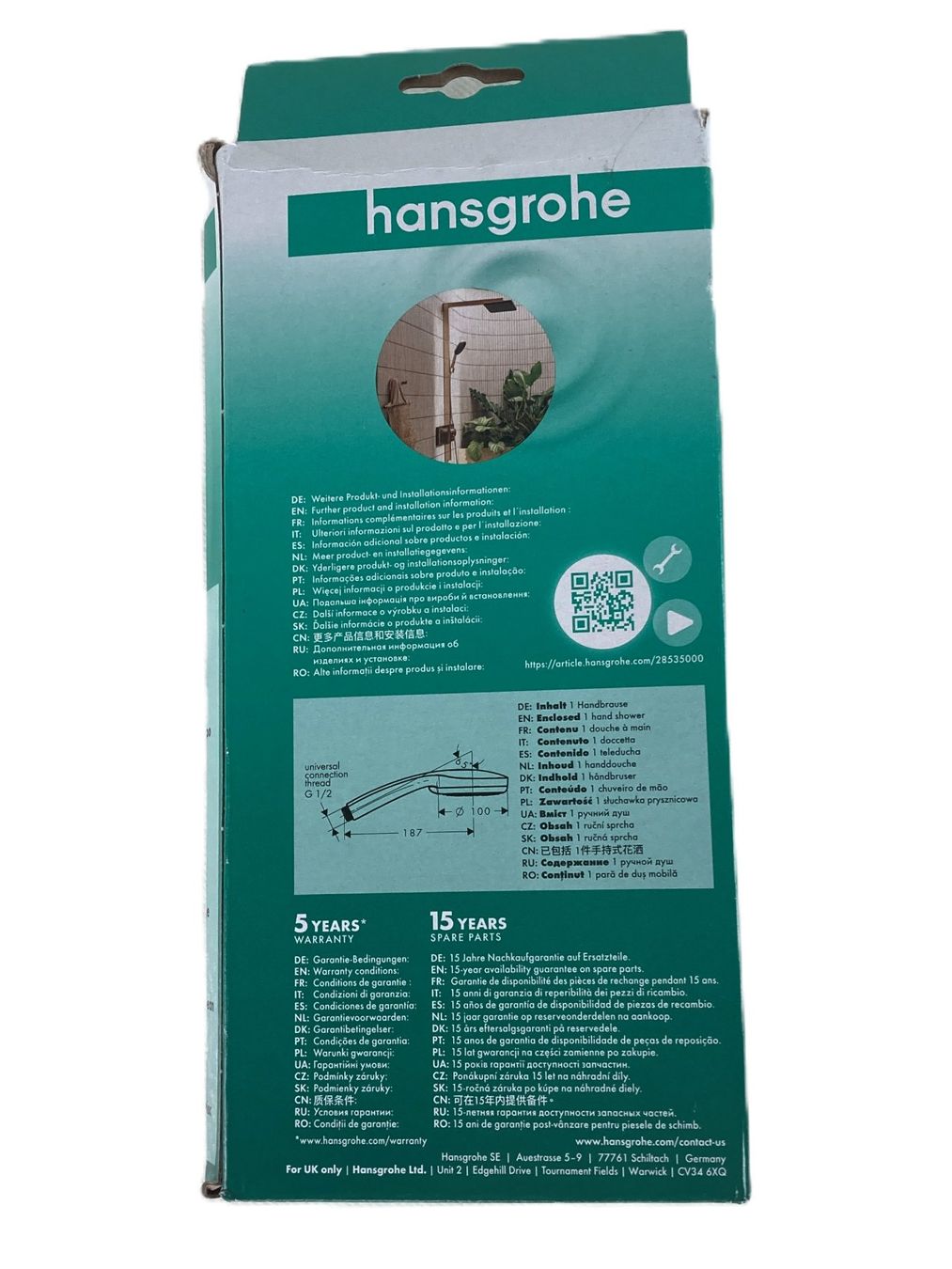 Hansgrohe Duschbrausen: HANSGROHE | Duschbrause | Chrom | 4 Strahlarten – Neu (gemäss Beschreibung) aus Wittenbach von Restwert_St-Gallen 6
