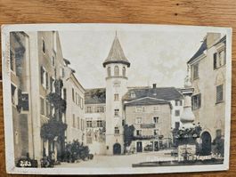 Ansichtskarte Rathausplatz Mayenfeld GR -Feldpost
