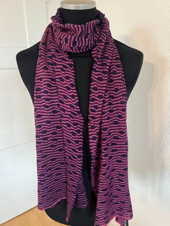 Colora Schal, Dunkelblau/Lila, NEU