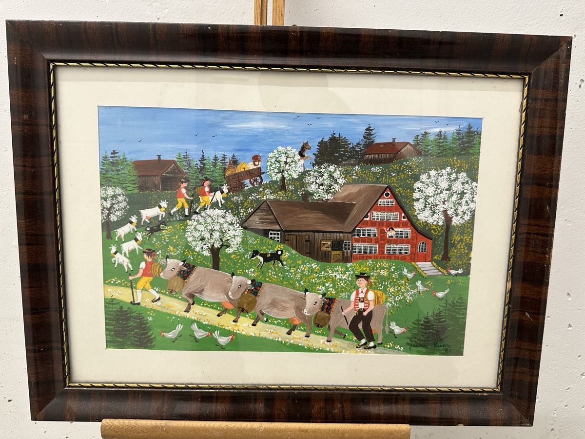 Dipinti: Appenzeller Gemälde Appenzell Alpaufzug – Usato da Ebikon venduto da Gaenggeliwaar