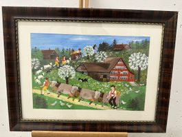 Appenzeller Gemälde Appenzell Alpaufzug