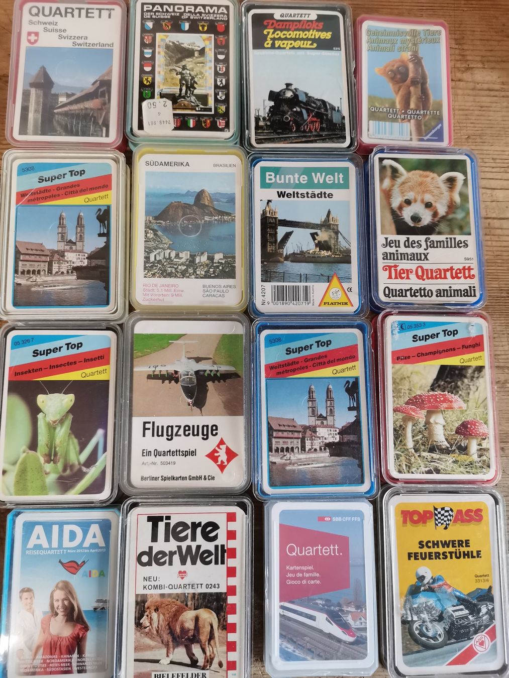Giochi: Super Top Quartett, Städte Quartett, Töff Quartett, Schweize – Usato da Wiedlisbach venduto da materialkreislauf 5