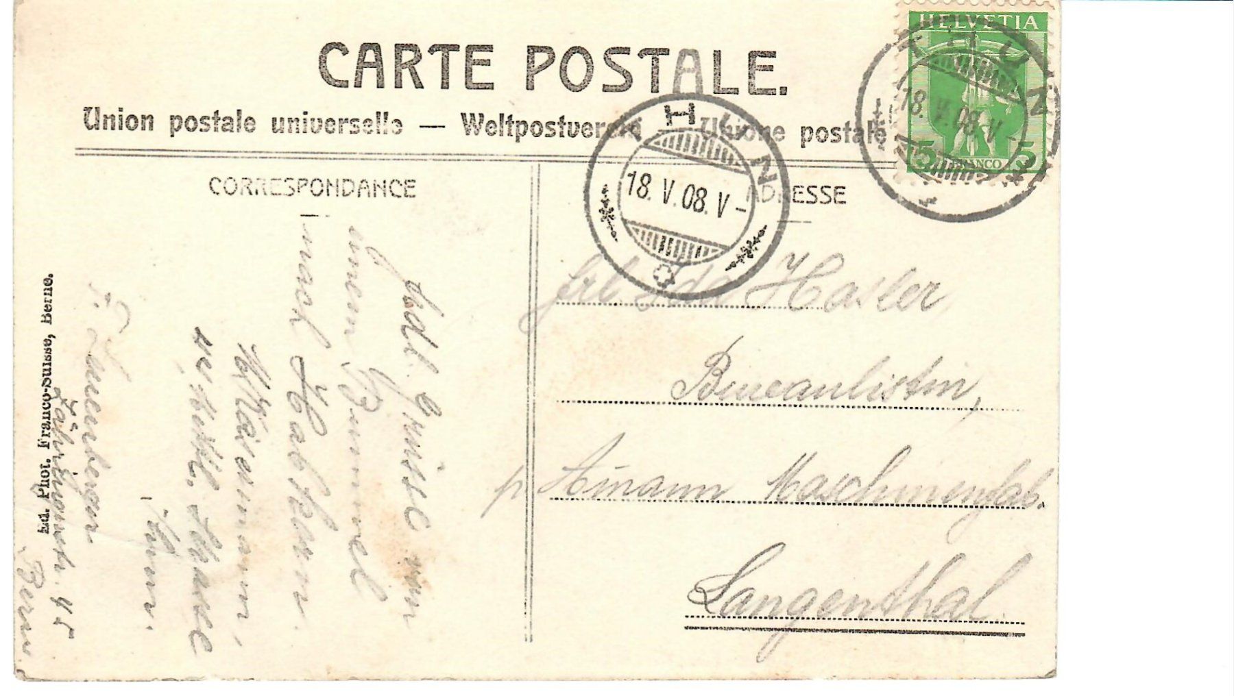 Cartoline postali: Unterseen bei Interlaken – Usato da Zweisimmen venduto da jakobsweg 1