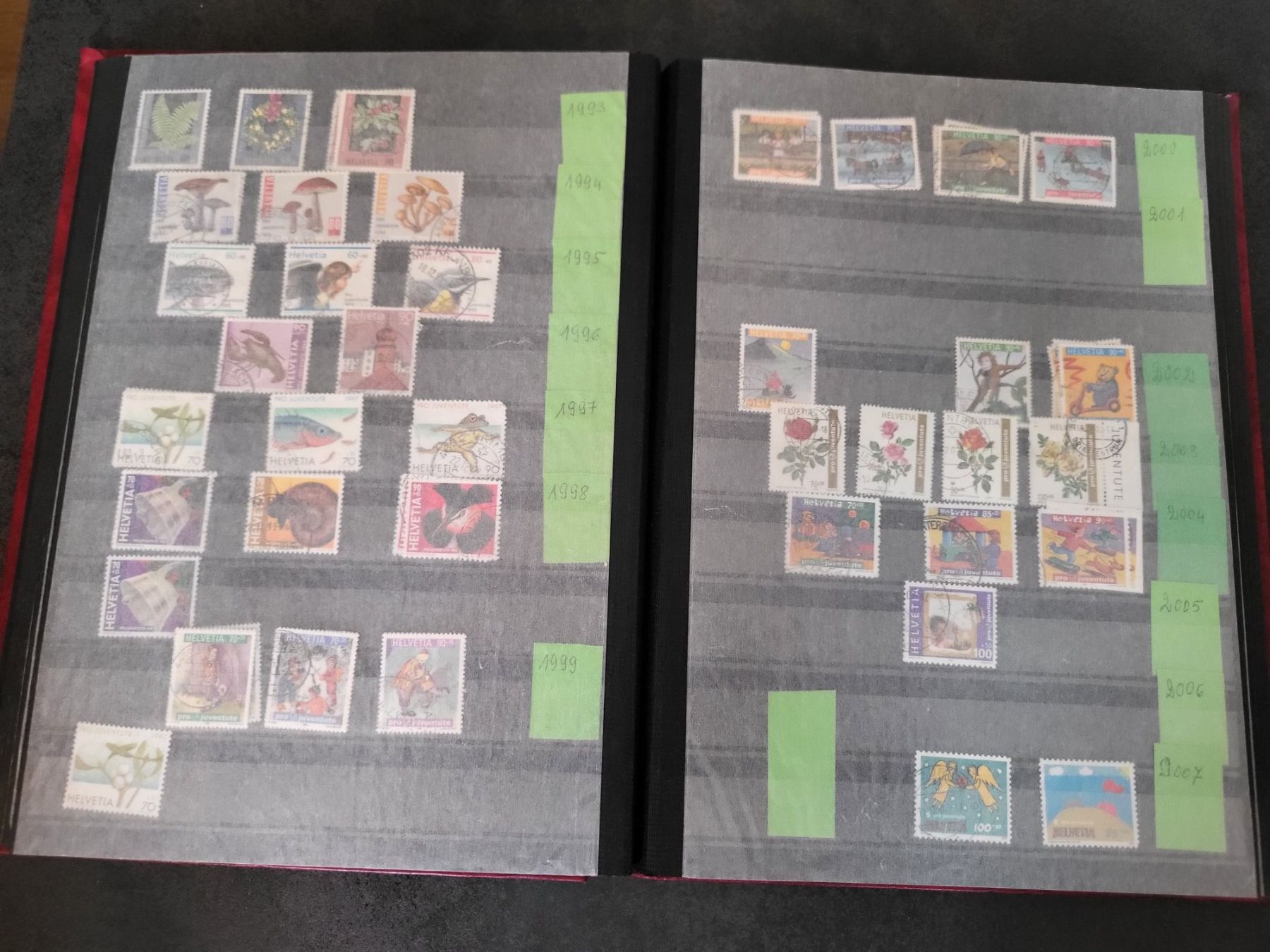 Alle Briefmarken: Sammlung Album Schweiz - Pro Juventute – Gebraucht aus Rümlang von Turrin 8
