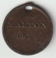 1815 MALTON ESTON JUSTUS GB Farthing Token Antike Münze