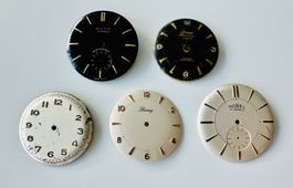 LOT DE 5 CADRANS diamètres 22 à 32 mm