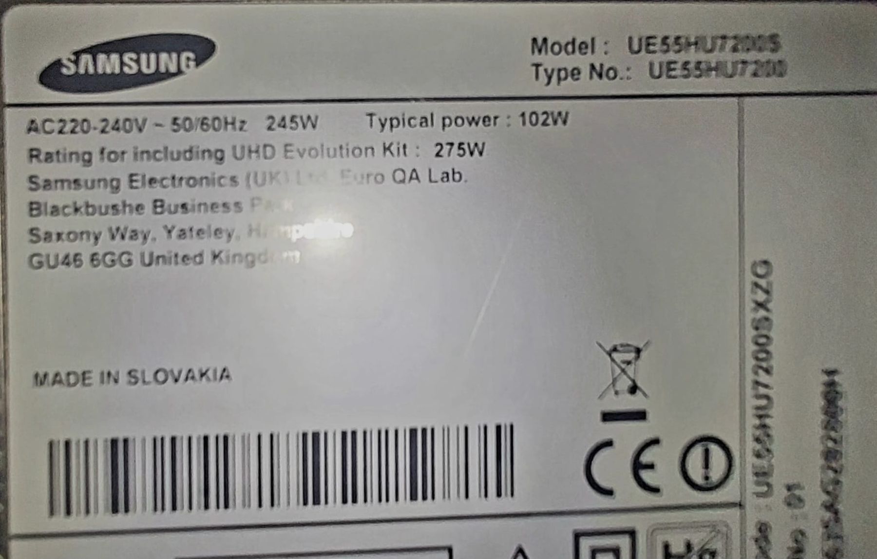 Samsung Fernseher: Samsung  UE55HU7200S – Gebraucht aus Langenthal von K.M. 1