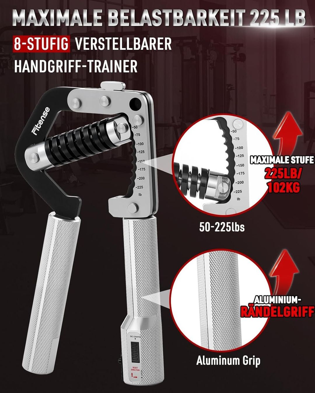 Hometrainer: Handtrainer Griffkrafttrainer 50-225LB Zähler – Nuovo e nell'imballaggio originale da Suhr venduto da TradeMasters 2