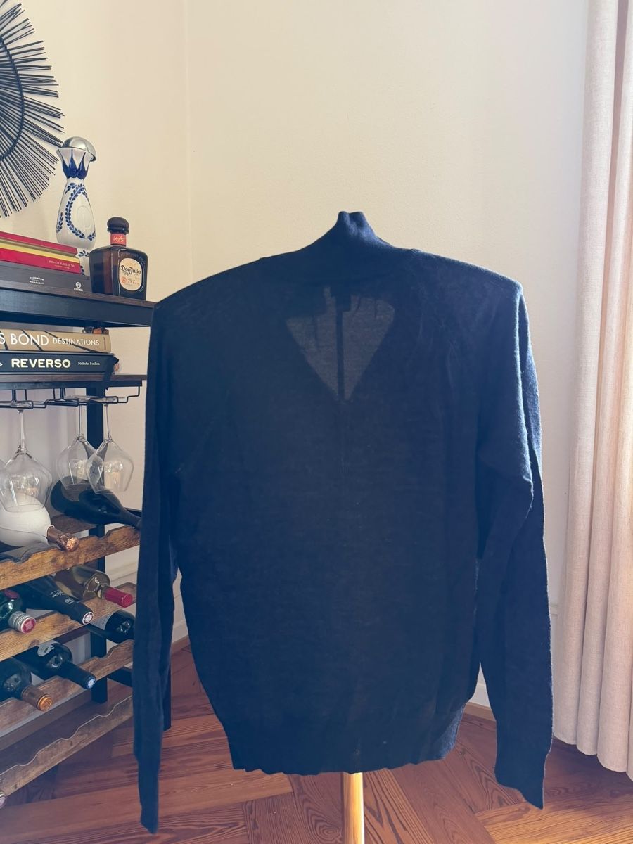 Pullover & Sweatshirts: Armani Jeans Schwarzer Feinstrick Pullover mit Reissver – Gebraucht aus Genève von SwissBoug 2