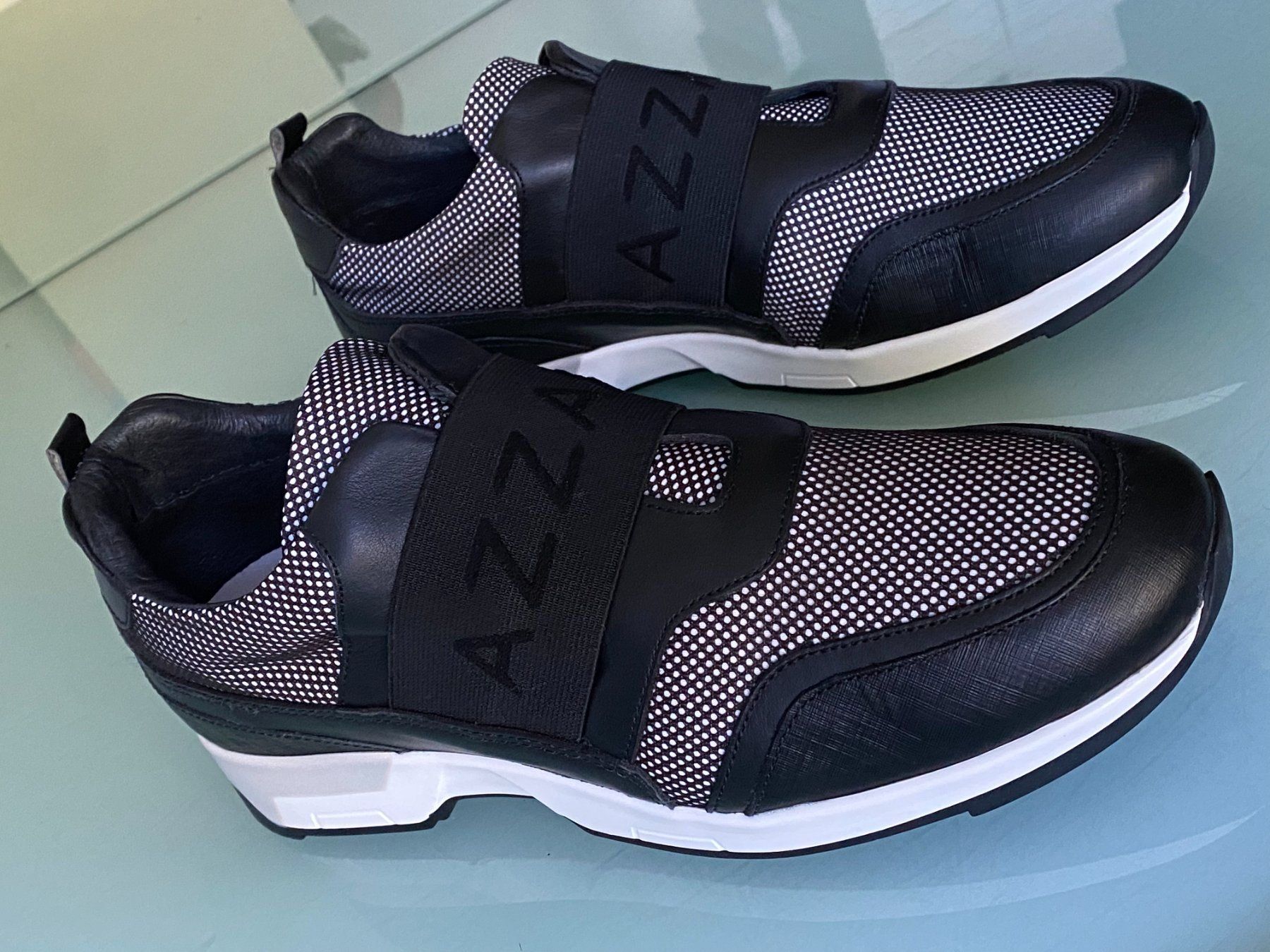 Azzaro Scarpe da uomo: AZZARO Strap Elastic Schwarz Leder Sneakers 42 – Nuovo (secondo la descrizione) da Kreuzlingen venduto da Selliton 8