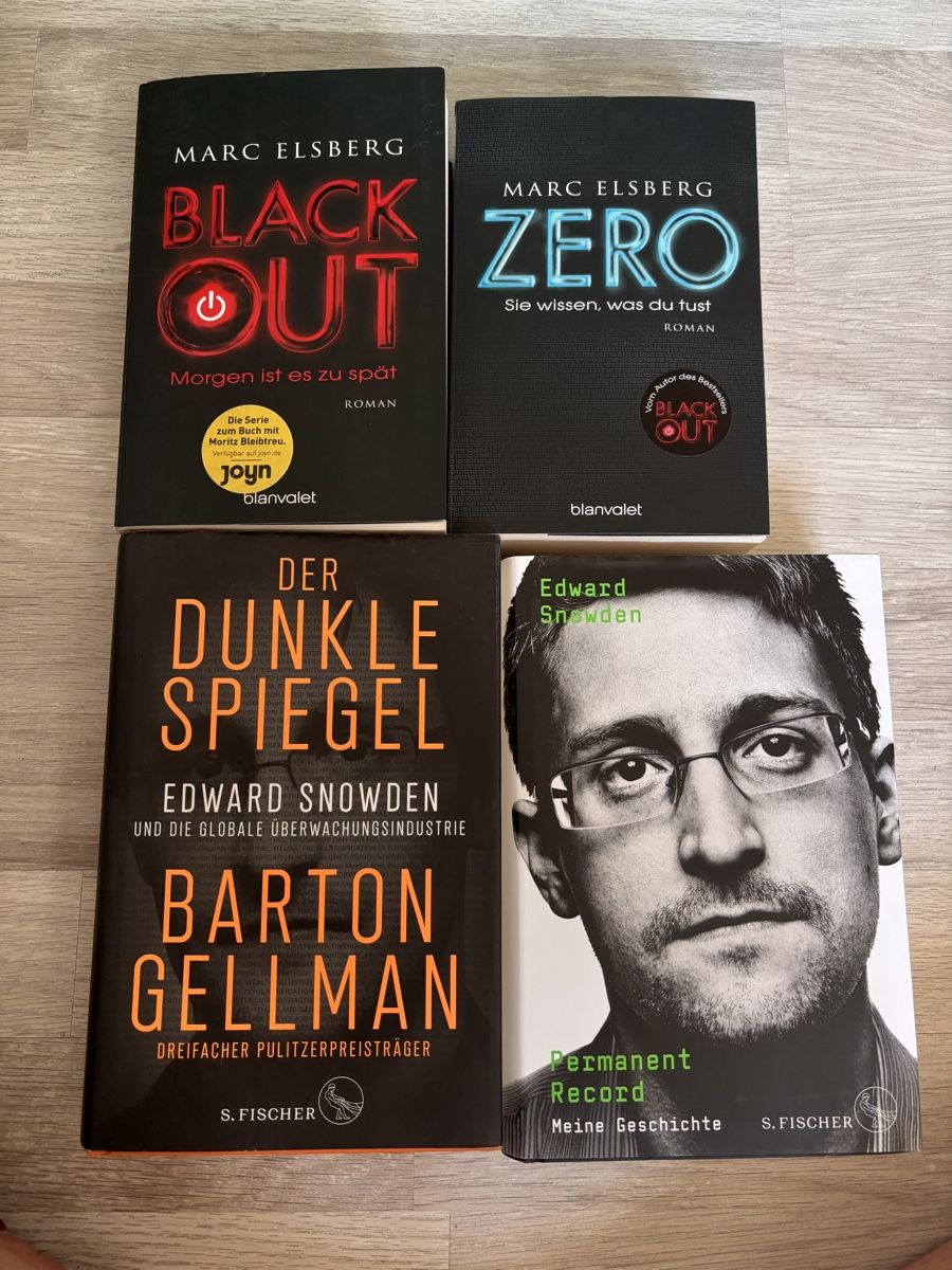 Livres: Edward Snowden Permanent Record, M. Elsberg Zero, Blackout – D'occasion à Erlinsbach SO par flick20