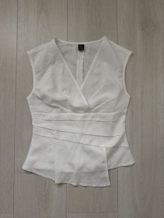 Damen Top Shein weiss ärmellos mit Reissverschluss neu