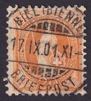 66E, Stehende Helvetia mit Vollstempel BIENNE BE
