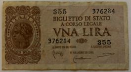 Italien 1 Lira 1944