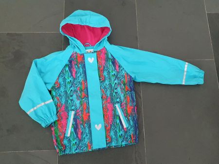 ++ gefütterte Jacke für den Regen ++ Gr. 122 / 128 ++