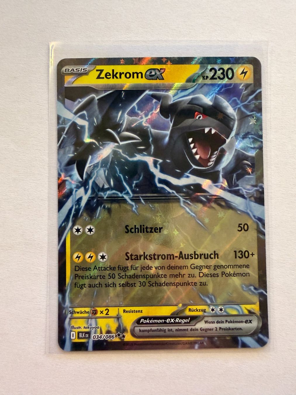 Pokémon Carte collezionabili: Pokemon Zekrom EX 034/086 Schwarze Blitze DE – Nuovo (secondo la descrizione) da Weingarten-Kalthäusern venduto da McGmavlo