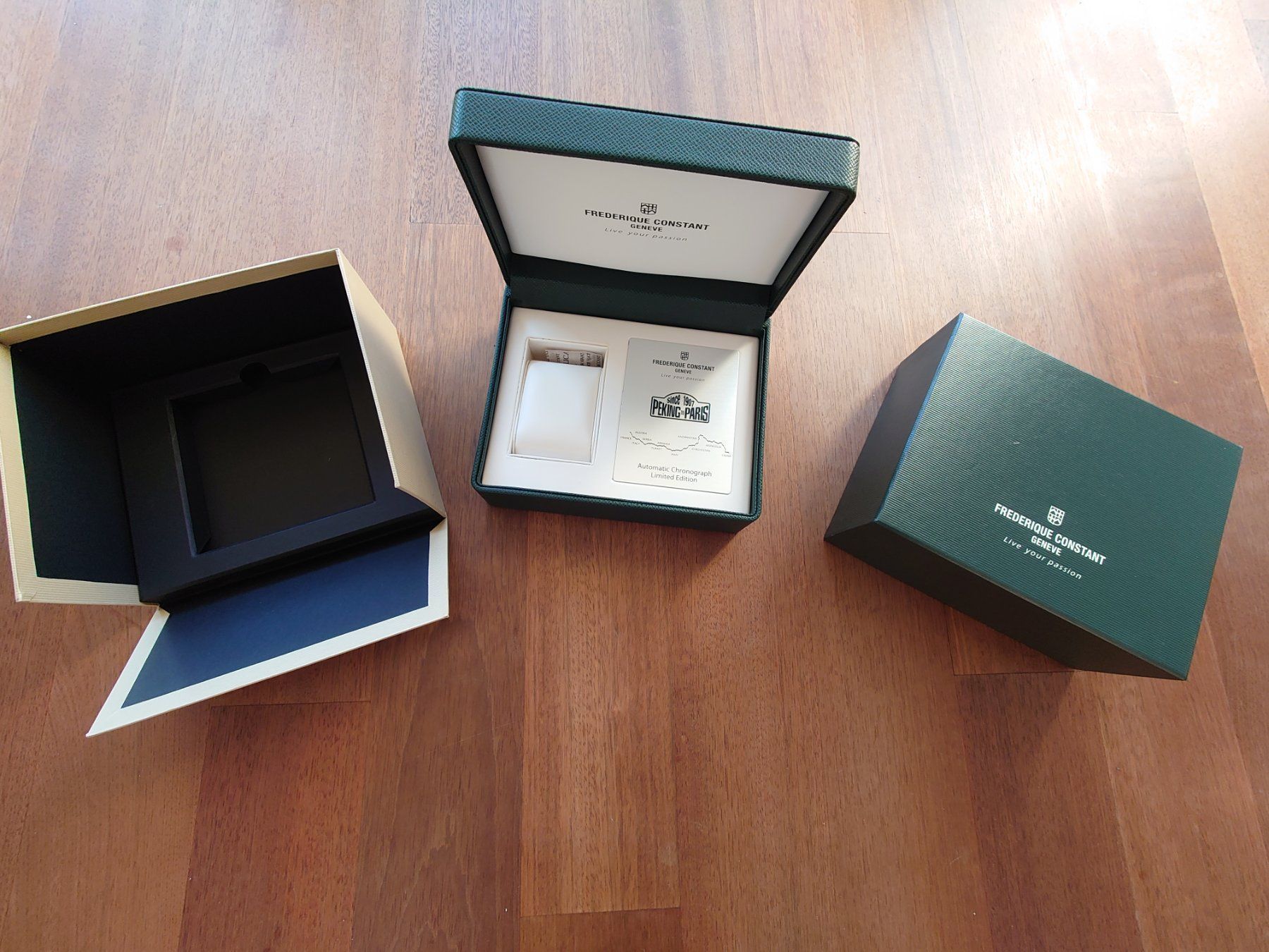Frederique Constant Orologi: Frederique Constant Peking to Paris box – Nuovo e nell'imballaggio originale da Epalinges venduto da bracelet123