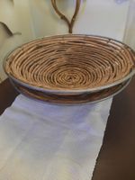 2 Dekoschalen aus Holz und Metall gebraucht guter Zustand