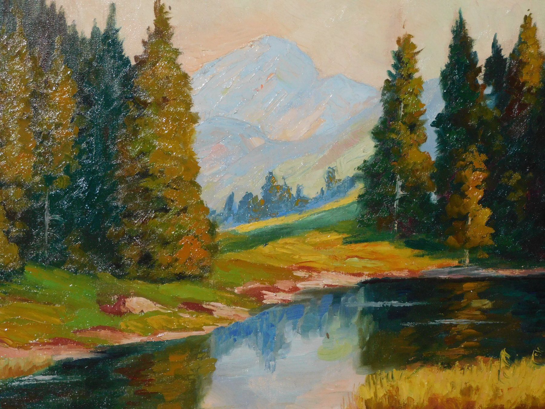 Gemälde: Kunst Ölgemälde Landschaftbild   Kunst Ölbild  altes Gemälde – Gebraucht aus Sursee von 76 1