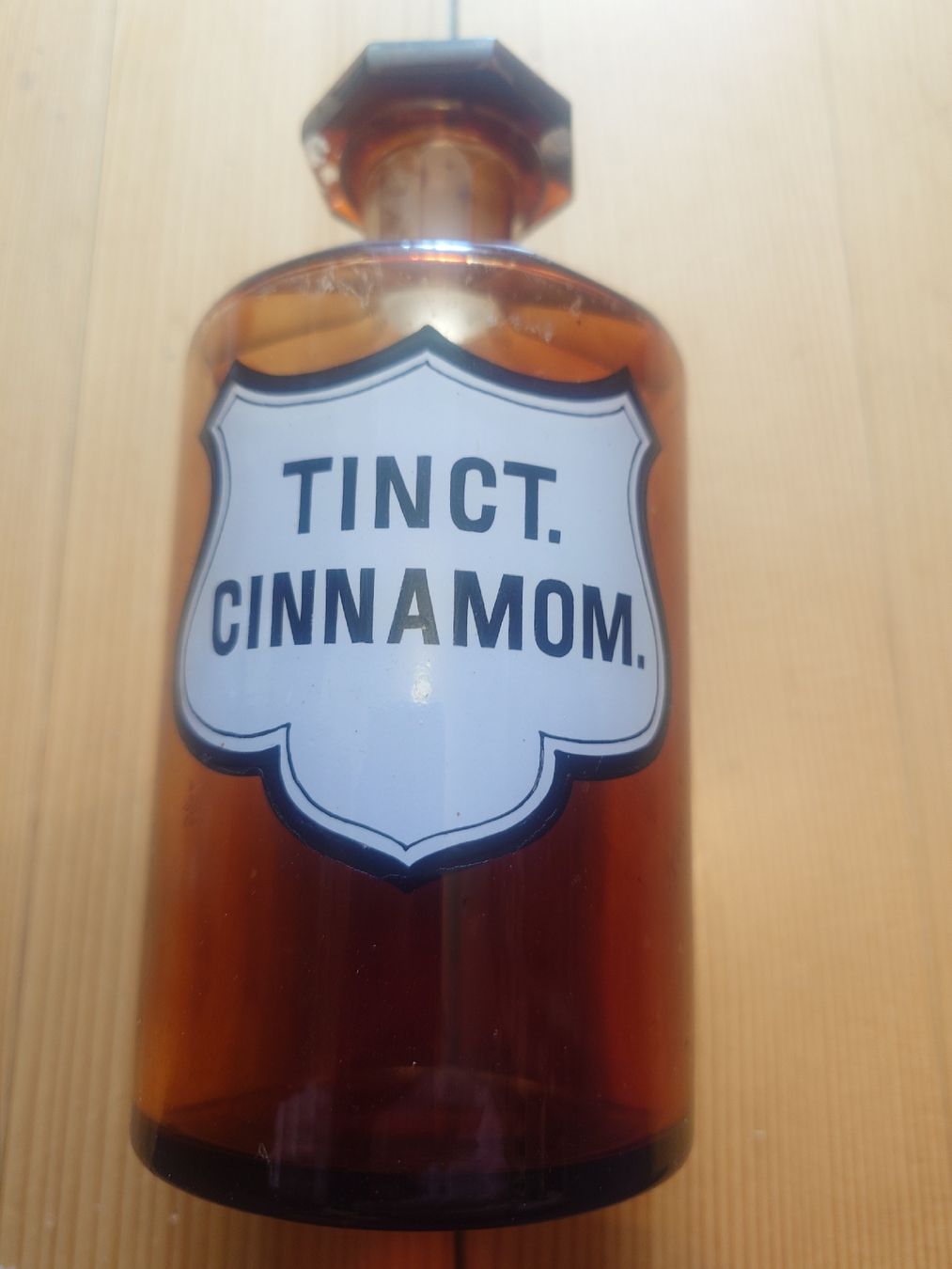 Accessori da laboratorio: Alte Apothekerflasche "Tinct. Cinnamom." 18cm Höhe – Usato da Bern venduto da Ricardodude73