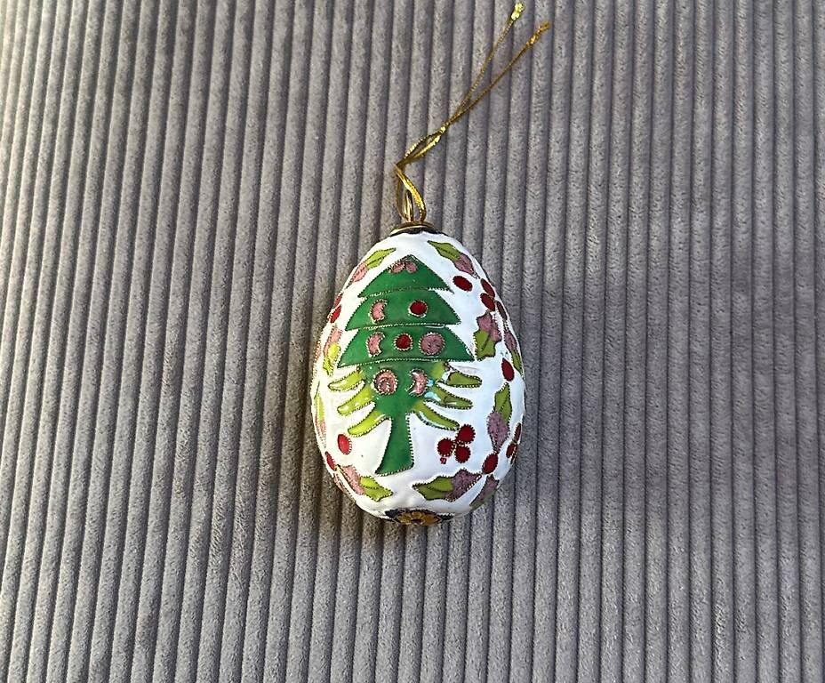 Tutte le decorazioni: Cloisonné Ei Weihnachtskugel Weihnachtsbaum H 9cm – Usato da Basel venduto da Joshy03