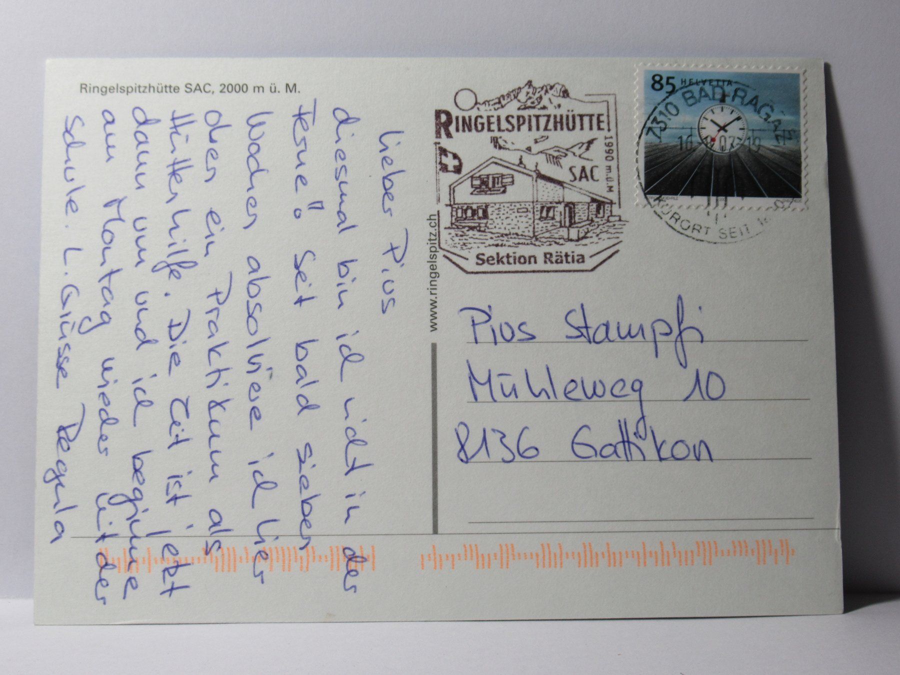 Cartes postales: Ringelspitzhütte SAC  2007 – D'occasion à Grenchen par Bluemchen1900 2