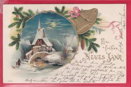 PRÄGEKARTE, EIN FROHES NEUES JAHR, 31.12.1906