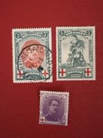Lot de 3 timbres Belgique Croix Rouge usage varié