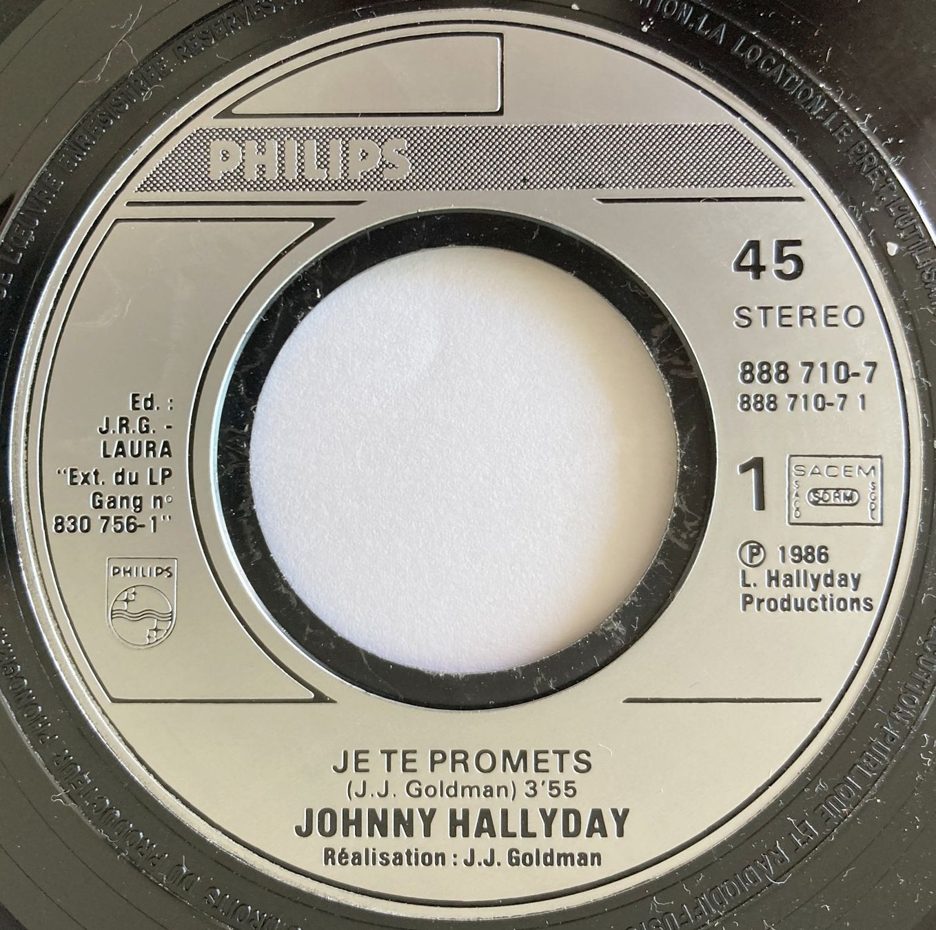 Dischi in vinile: JOHNNY HALLYDAY - JE TE PROMETS – Usato da Bottens venduto da hotter-than-hell 2