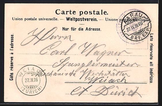 Cartoline postali: Aarau, Totalansicht aus der Vogelschau – Usato da Berlin venduto da bartko-reher 1