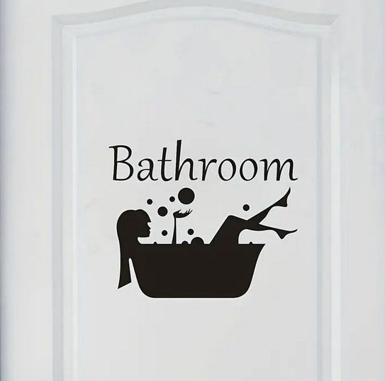 Sticker: BADETÜR AUFKLEBER "BATHROOM" NEU – Nuovo e nell'imballaggio originale da Bad Ragaz venduto da Schtupsi