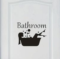 BADETÜR AUFKLEBER "BATHROOM" NEU
