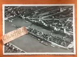 Postkarte Basel Rheinhafen (Fliegeraufnahme) Verlag Agfa