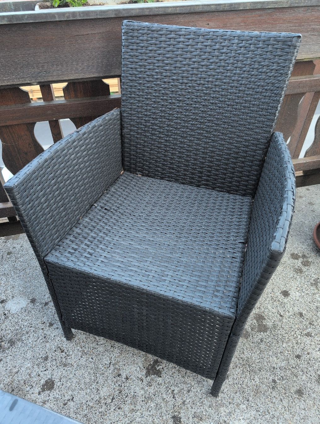 Set di tavolo e panche: Gartentisch-Gruppe Rattan mit Glasplatte – Usato da Mümliswil venduto da Sherryli 2