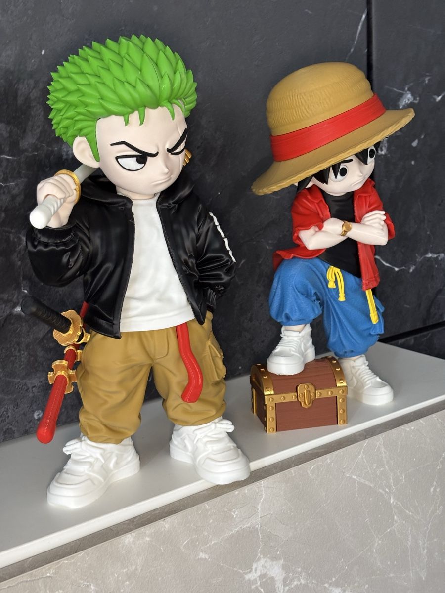 Statuette: Coppia statuine Zoro 34cm e Monkey D.Luffy 31cm One Piece  – Usato da Chiasso venduto da cra_q5rf 2