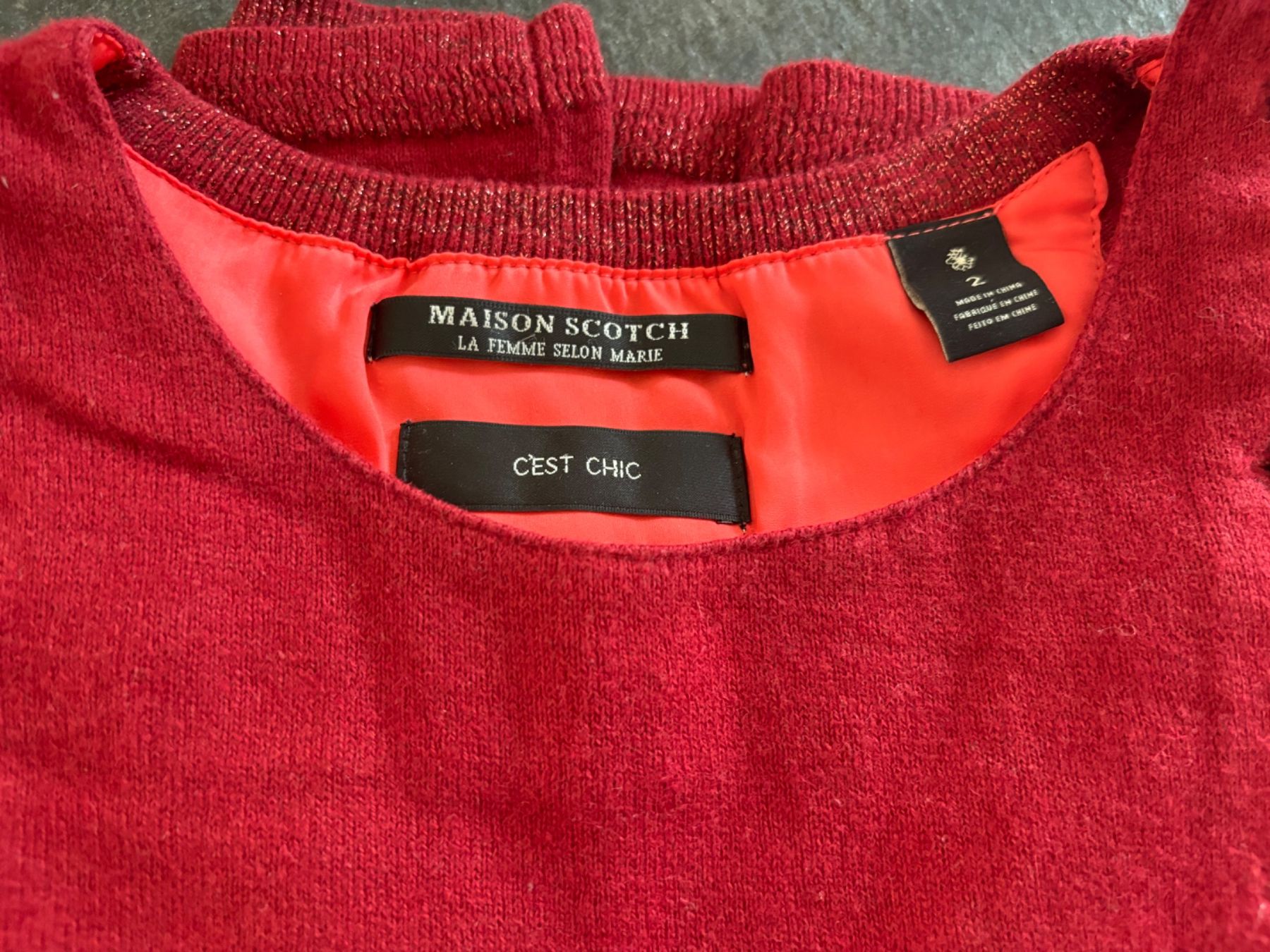 Maison Scotch Pullover & Sweatshirts: Maison Scotch Pullover rot/orange - guter Zustand - Gr. 2 – Gebraucht aus Stadel von Chanel_5