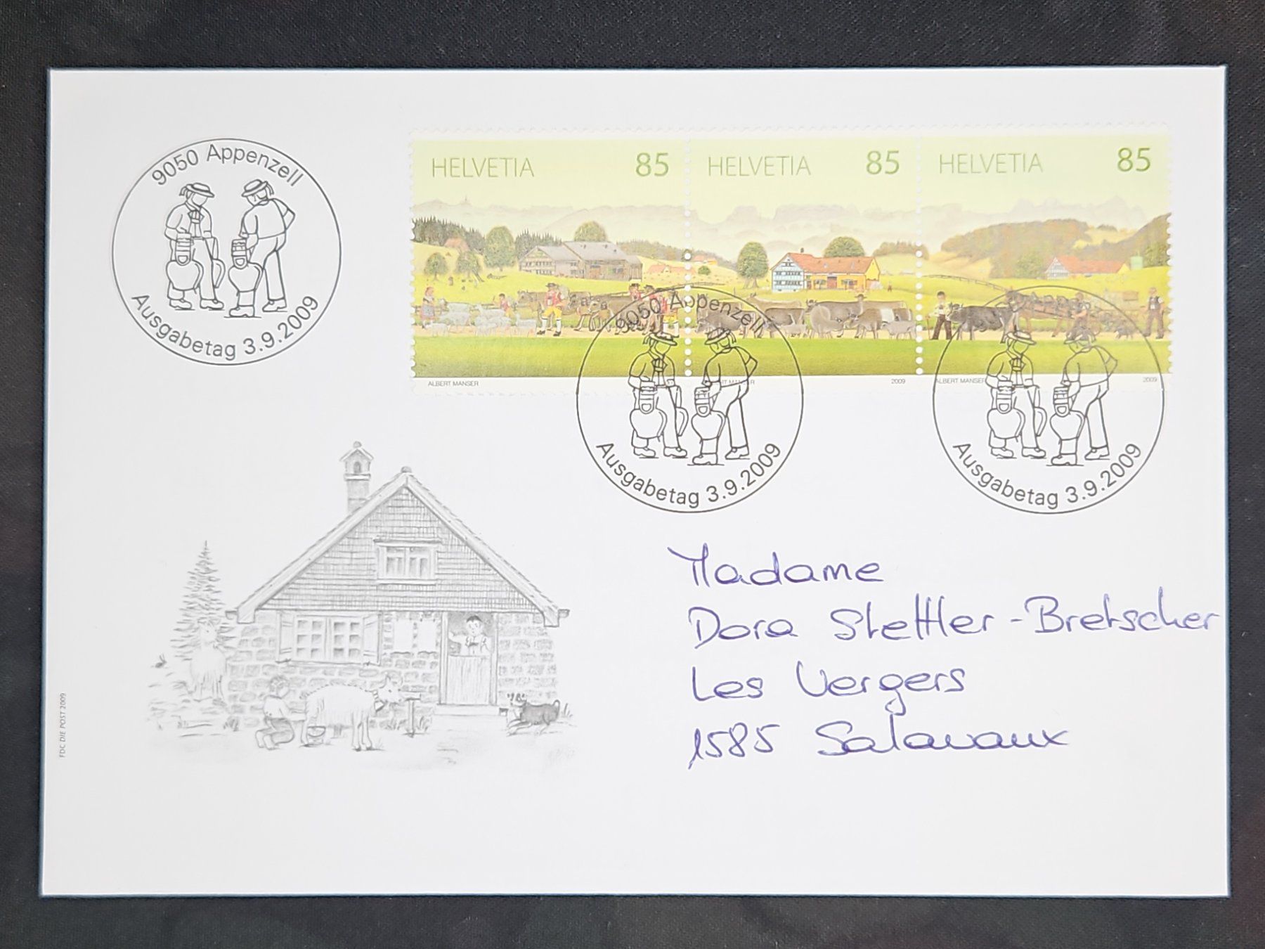 Tutti i francobolli: CL23 Enveloppe + Timbre Suisse 2009 – Usato da Cousset venduto da Patrick_Collections